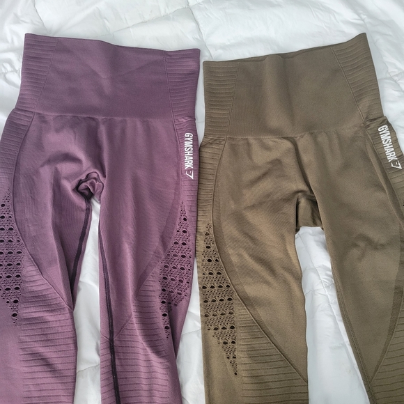 Two Pairs Gymshark High Waist Leggings Size XS - Picture 2 of 5